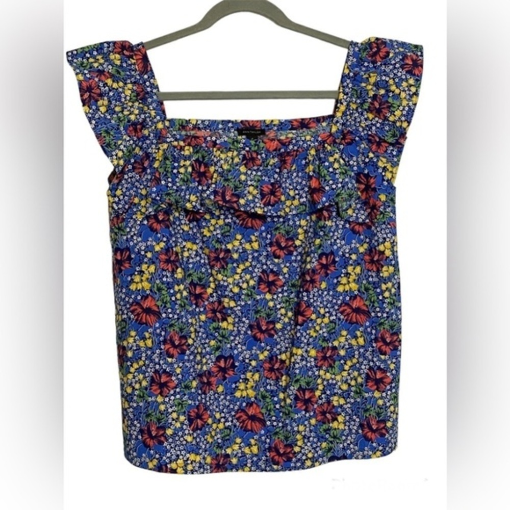 Ann Taylor Tropical Floral Printed Top Small